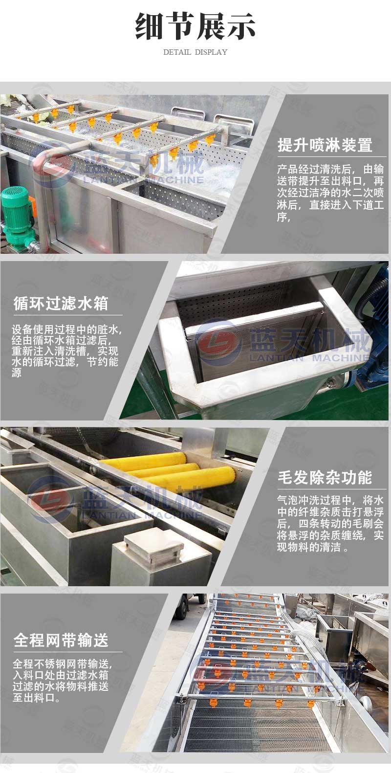果蔬氣泡清洗機細節展示
